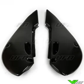 UFO ZIJNUMMERPLATEN ZWART  KAWASAKI KX65 KLX110